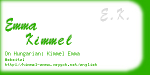 emma kimmel business card